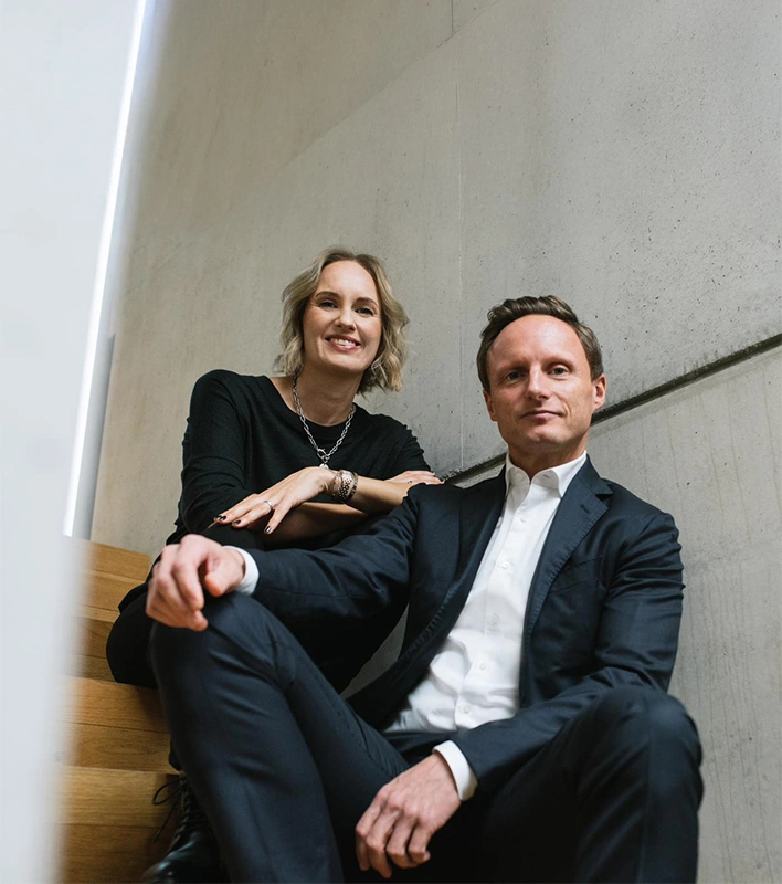 Sofia und Philipp Schneider, Geschäftsführer von MAUSS BAU GmbH & Co KG