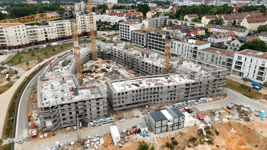 Baustellen Lichtenreuth aus der Vogelperspektive, Stand Juli 2025