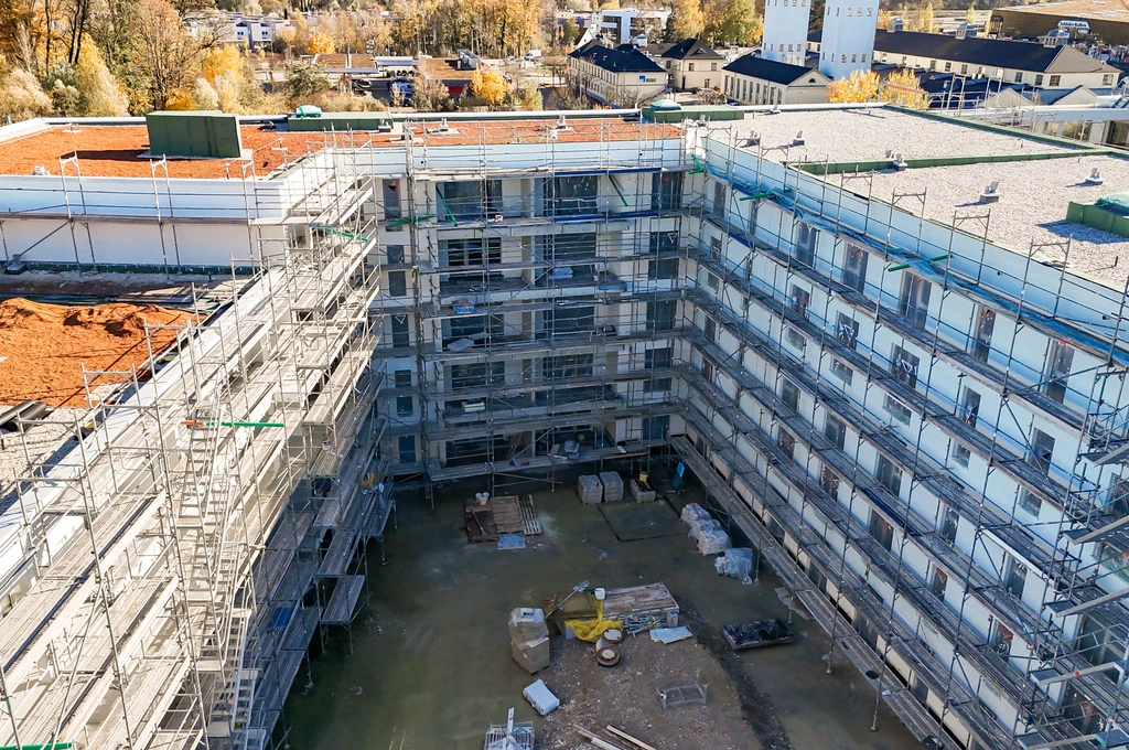 Gebäude, Bau, Gerüst, Freising